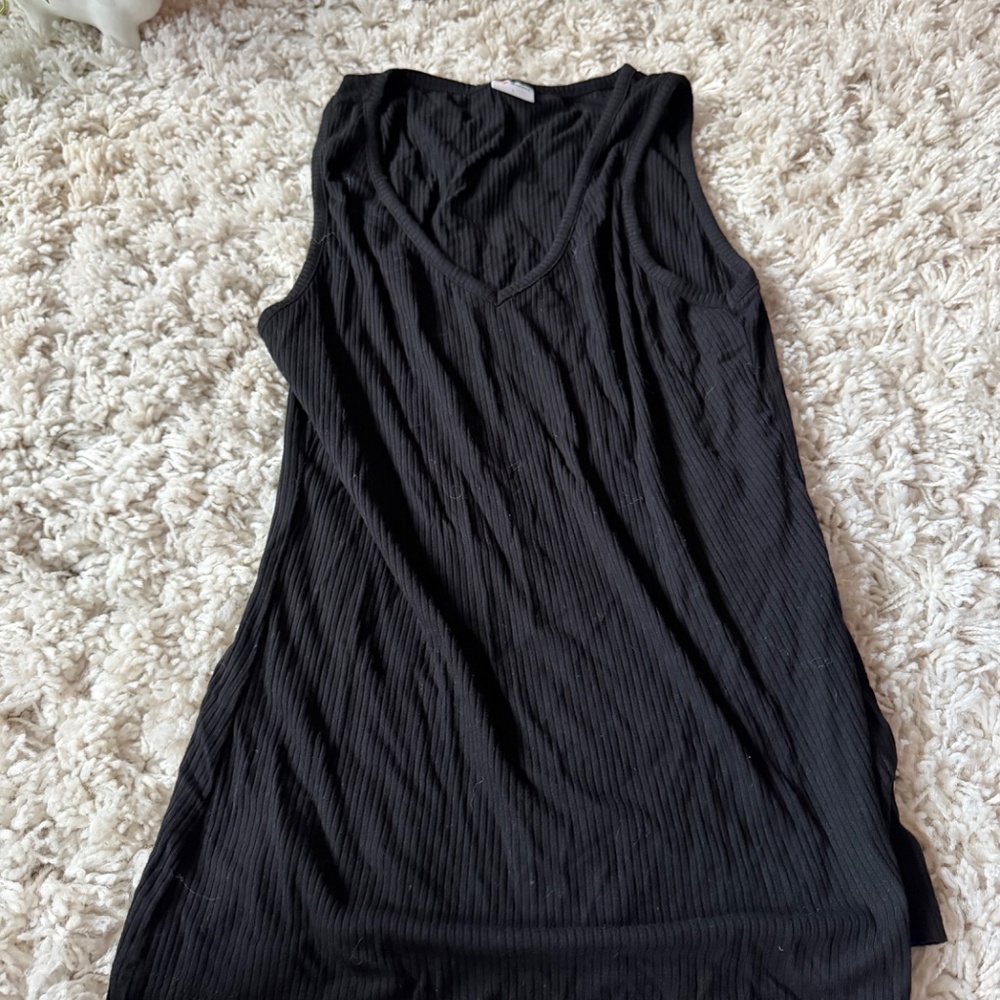 Elegant WIHOLL women’s super cute flowy spring fall fashion, ribbed Black Textur - Picture 2 of 4